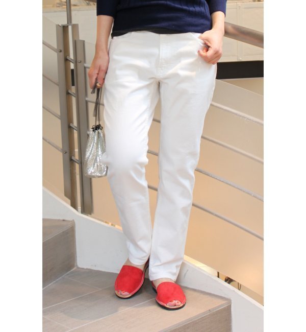 RE-ST/WHITE JEAN SLIM FIT：ストレッチホワイトデニムスリムフィット