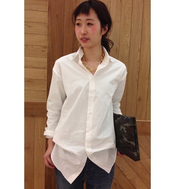 BAND COLLAR ロングシャツ