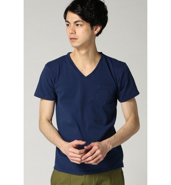 VELVA SHEEN / ヴェルヴァシーン: Indigo V/N W/PKT Tシャツ