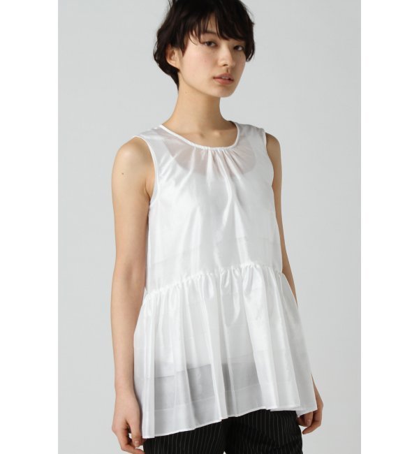 【ジャーナルスタンダード/JOURNAL STANDARD】 【ERIKA CAVALLINI semi-couture】シルクペプラムノースリーブブラウス [送料無料]