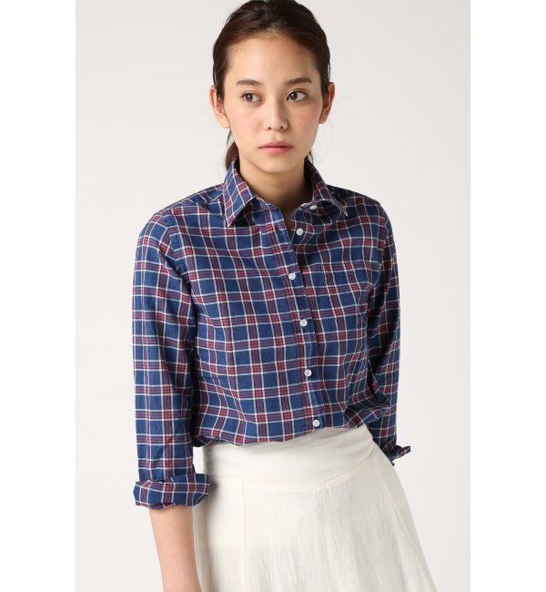 【ORIAN/オリアン】MINI SHIRT (GIULIETTA) DENIM：チェックシャツ
