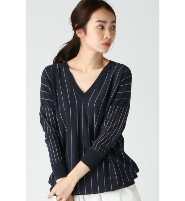 【ジャーナルスタンダード/JOURNAL STANDARD】 CR STRIPE フカV/Nチュニックプルオーバー [送料無料]