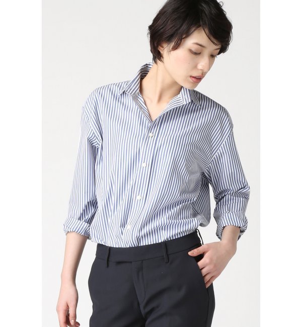 THOMAS MASONストライプオーバーシャツ