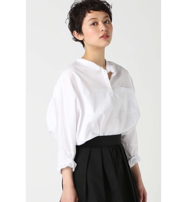 【GALLEGO DESPORTES/ギャレゴデスポート】ポプリンノーカラードルマンシャツ