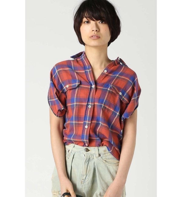 【ジャーナルスタンダード/JOURNAL STANDARD】 【R13/アールサーティーン】Zipper Shirt-Japanese Fabric:チェックシャツ [送料無料]
