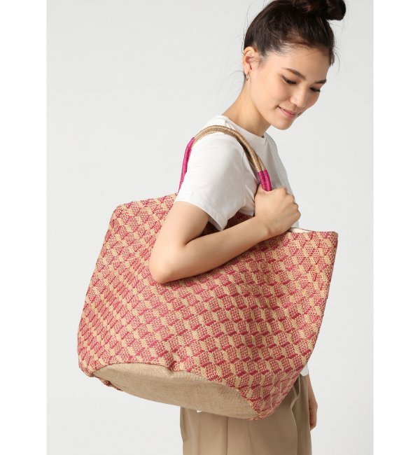 【Maison Bengal/マイソンベンガル】TUMBRING BLOCK BAG:かごバッグ