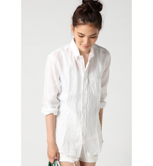 【INDIVIDUALIZED SHIRTS】リネンルーズフィットボタンダウンシャツ