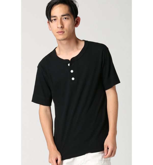 16/- ヘンリーネックTシャツ
