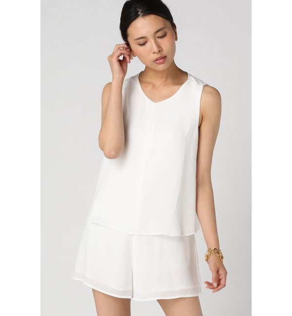 【krisa/クリサ】Double Layer Romper:ロンパース