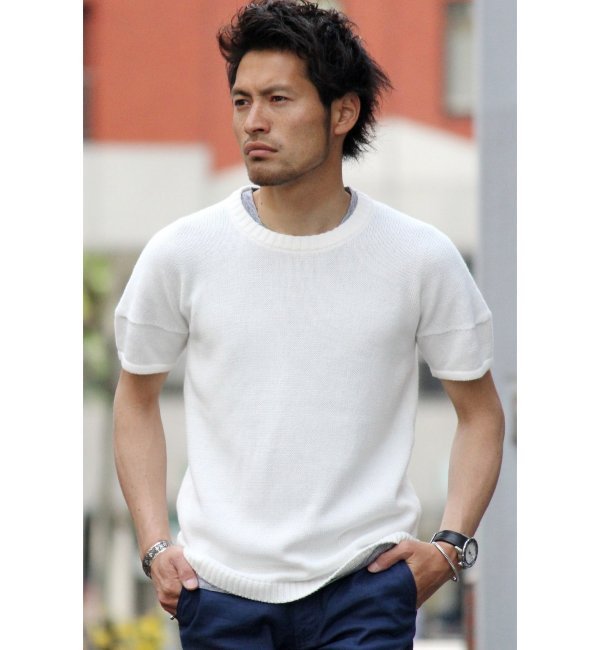 【ジャーナルスタンダード/JOURNAL STANDARD】 WHITE LINE / ホワイトライン: 7G S/S Knit / ニット [送料無料]