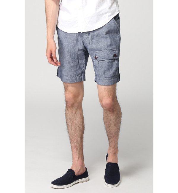 【ジャーナルスタンダード/JOURNAL STANDARD】 8.15 AUGUST FIFTEENTH: CAMP SHORT INDIGO HERRINGBONE / ショーツ [送料無料]