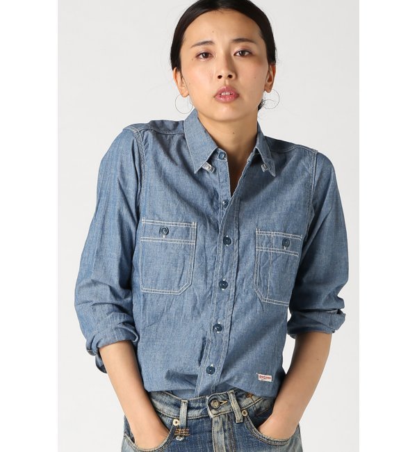 【KAPTAIN SUNSHINE】Tab collar Hotelman SH:タブカラーシャンブレーシャツ