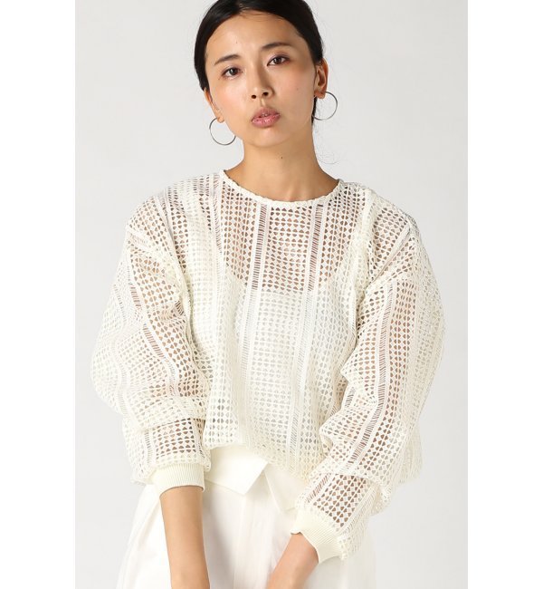 ケミカルレースブラウス