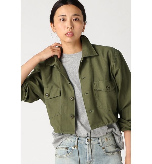 【NLST/エヌリスト】Cropped Surplus Shirt Jacket:ミリタリーシャツジャケット