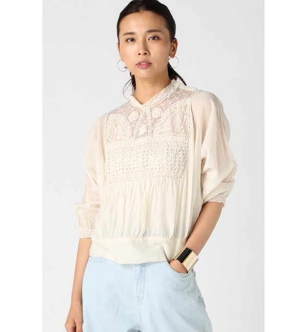 コットンローンヴィクトリアンブラウス