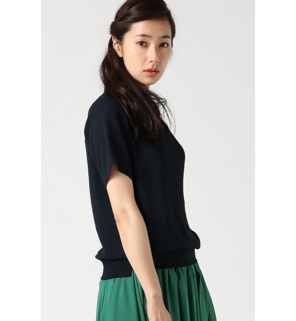 【OKIRAKU×L'ESSAGE】 リブブラウス