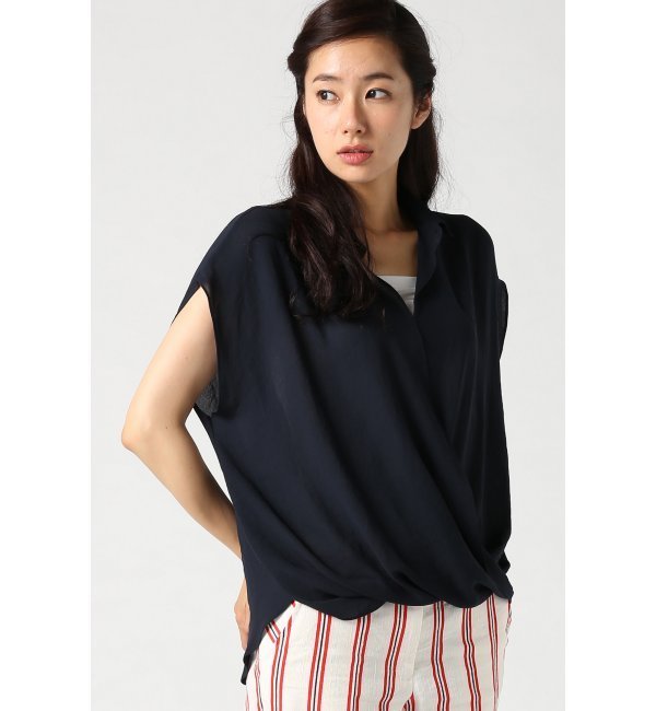 【OKIRAKU×L'ESSAGE 】ドレープブラウス