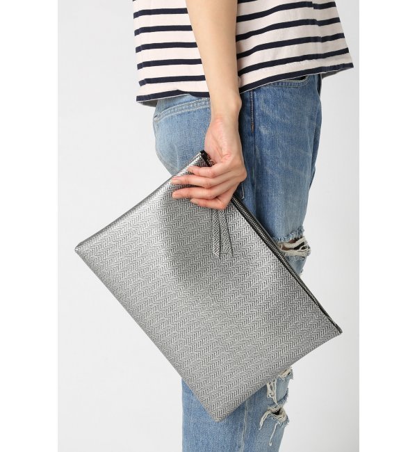 【GUM Gianni Chiarini Design】 ヘリンボーンガラ ラバークラッチ
