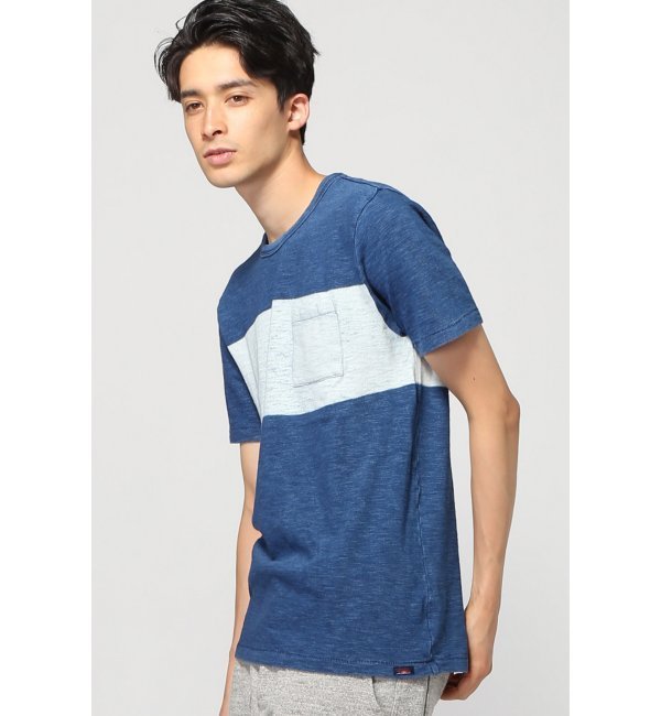 【ジャーナルスタンダード/JOURNAL STANDARD】 FAHERTY BRAND / ファリティブランド:Indigo Printed Tee(stripe) / Tシャツ [送料無料]