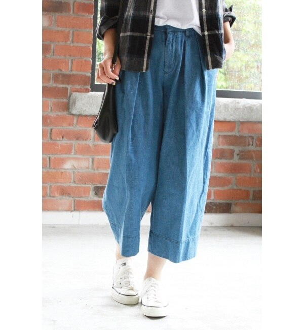 【ジャーナルスタンダード/JOURNAL STANDARD】 FADE BLUE DENIM クロップドワイドパンツ◆ [送料無料]