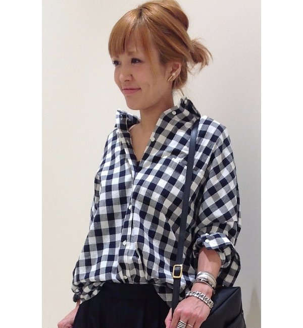 SOMELOSギンガムビッグシャツ◆