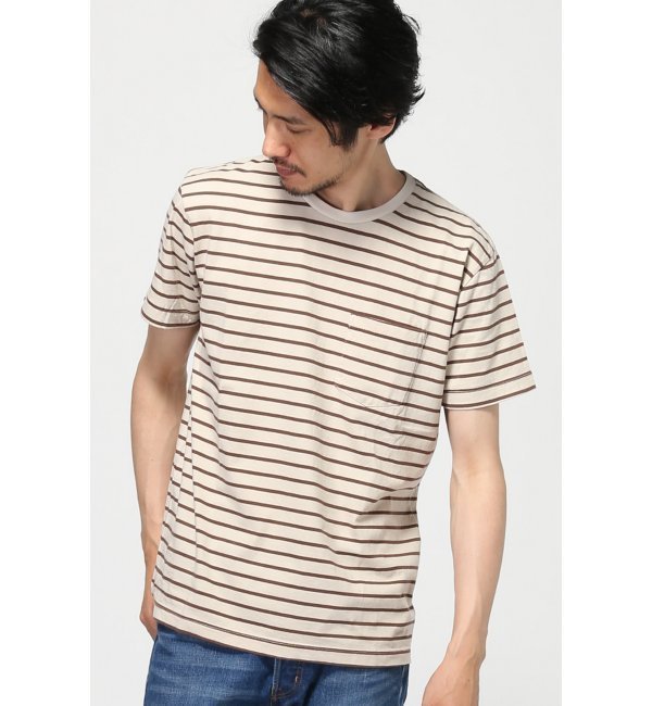 MOLLUSK / モラスク: Stripe Poket Tシャツ