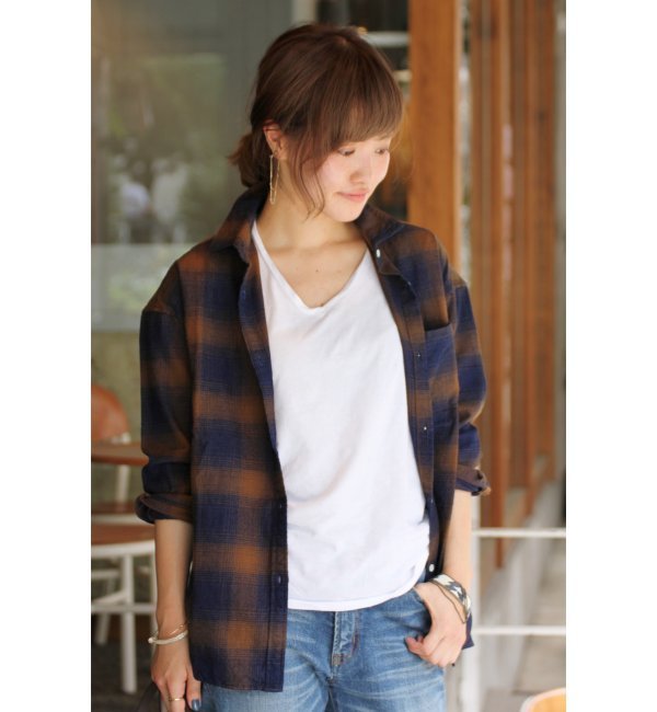 【ジャーナルスタンダード/JOURNAL STANDARD】 インディゴチェック オーバーシャツ◆ [送料無料]
