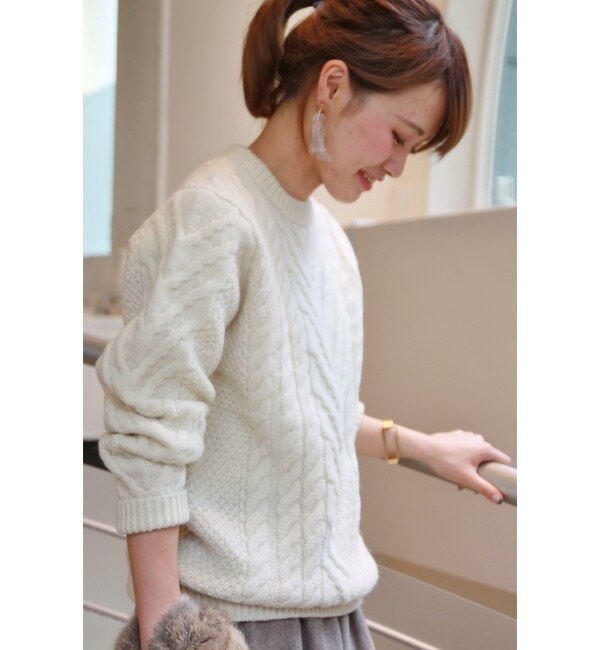 【ジャーナルスタンダード/JOURNAL STANDARD】 《予約》SHEPLEY YARN フィッシャーマンクルーネックニット◆ [送料無料]