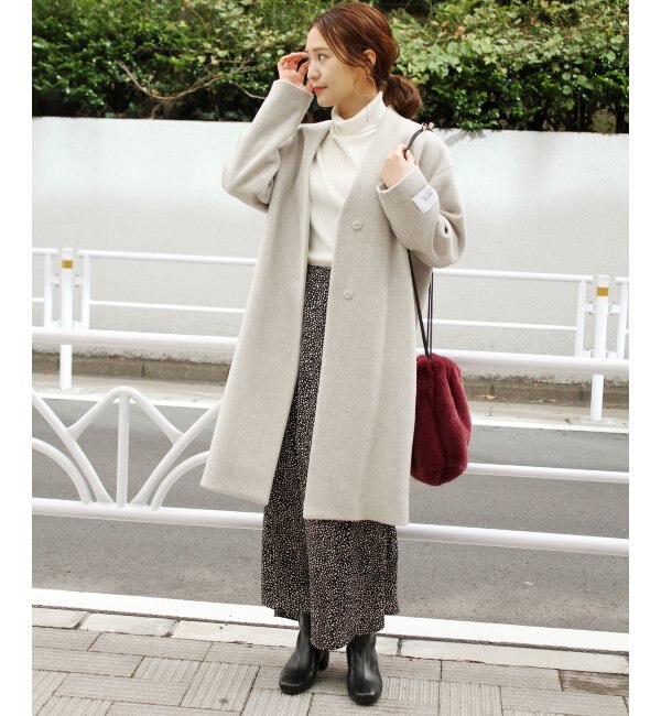 LANA WOOL 140 ノーカラーコート◇|JOURNAL STANDARD(ジャーナル