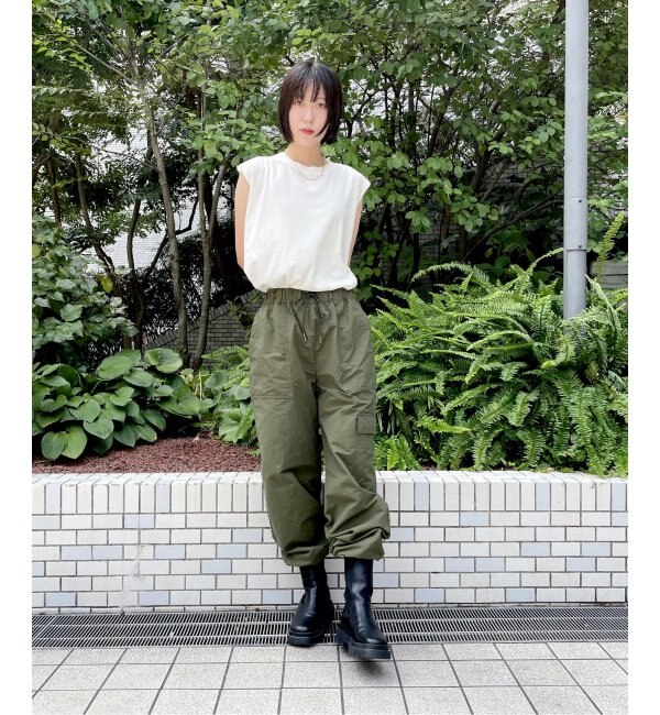 C/NY Wide Cargo Pants / コットンナイロンワイドカーゴパンツ