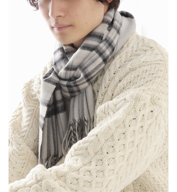 【THE INOUE BROTHERS / ザ イノウエブラザーズ】Brushed Scarf-pattern