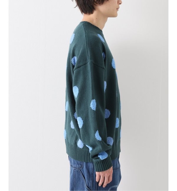 BRAIN DEAD/ブレインデッド】 POLKA PILE CREWNECK SWEATER：ニット