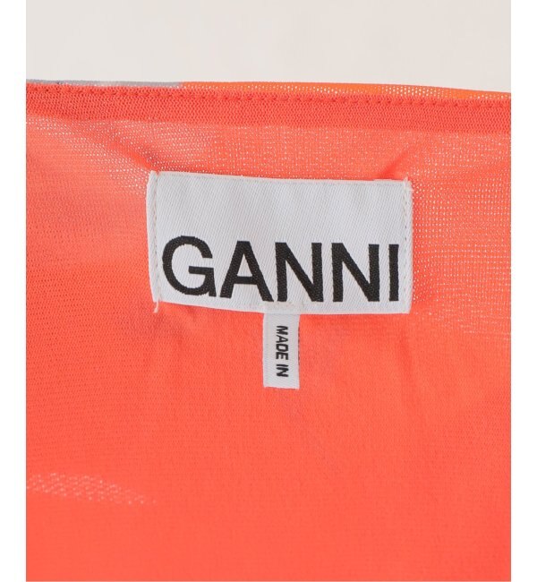 GANNI / ガニー】 Printed Mesh Cropped T-shirt：Tシャツ|JOURNAL