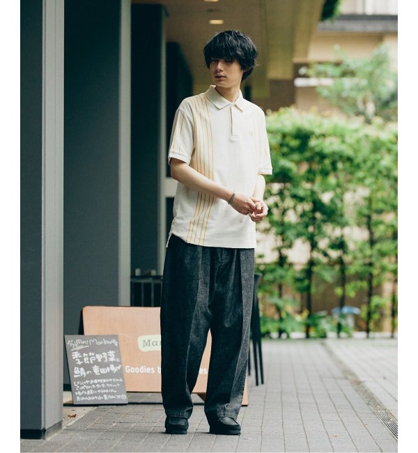 【FRED PERRY for JOURNAL STANDARD】別注 ストライプ ピケポロシャツ