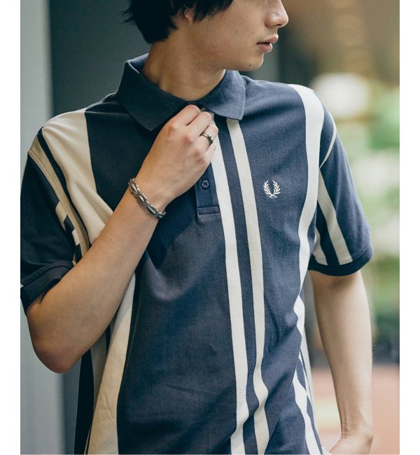 【FRED PERRY for JOURNAL STANDARD】別注 ストライプ ピケポロシャツ