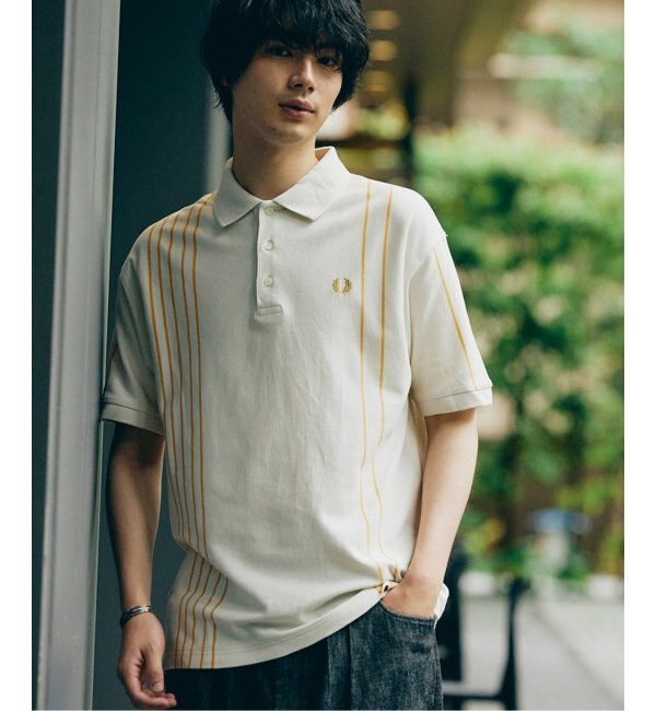 【FRED PERRY for JOURNAL STANDARD】別注 ストライプ ピケポロシャツ