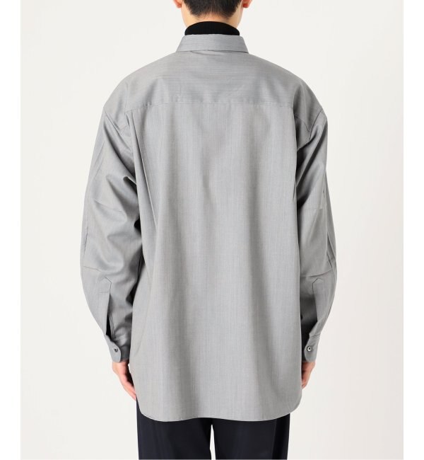【FOLL / フォル】melange wool daily shirt / メランジウールデイリーシャツ