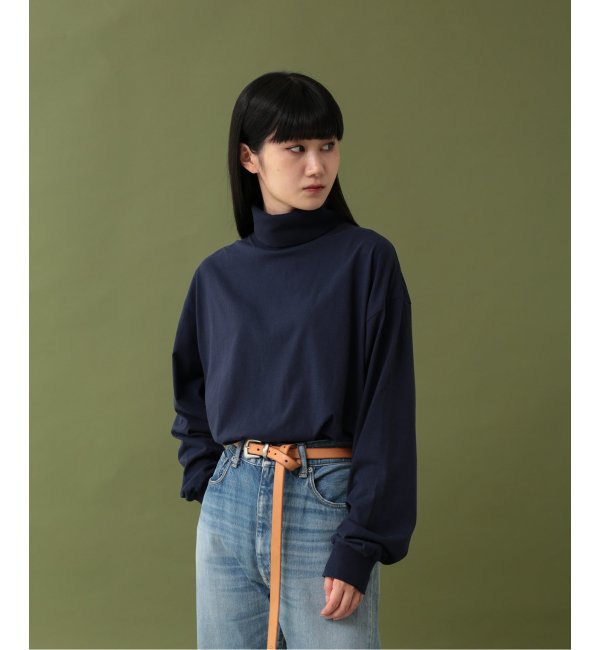 【FOLL / フォル】nano wash cotton turtleneck tee