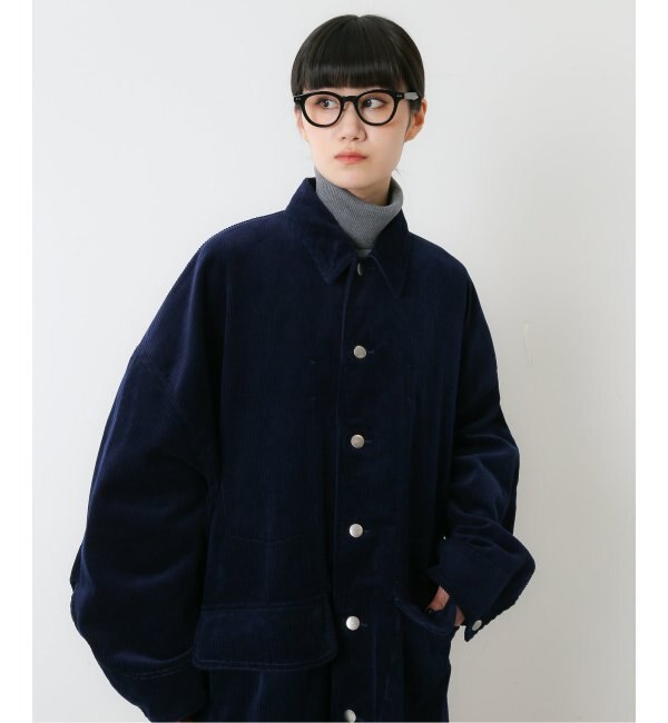 【FOLL / フォル】wardrobe cocoon corduroy half coat