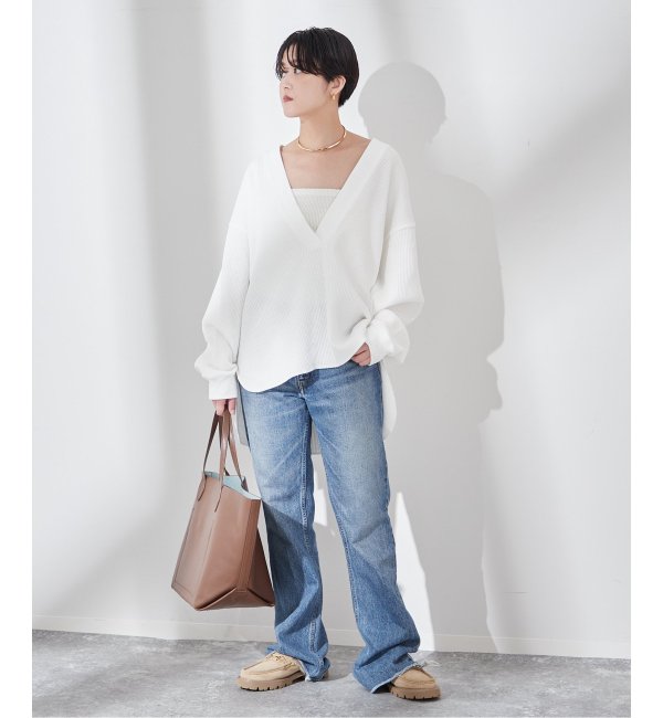 【THE FLATS/ザ フラッツ】THERMAL V NECK：カットソー