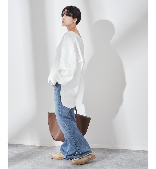 【THE FLATS/ザ フラッツ】THERMAL V NECK：カットソー