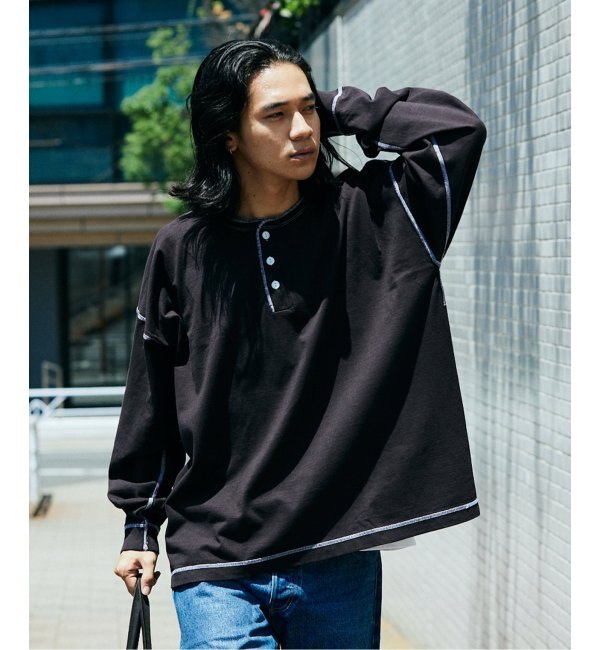 Healthknit×JOURNAL STANDARD】別注 ヘンリーネック L/S Tシャツ