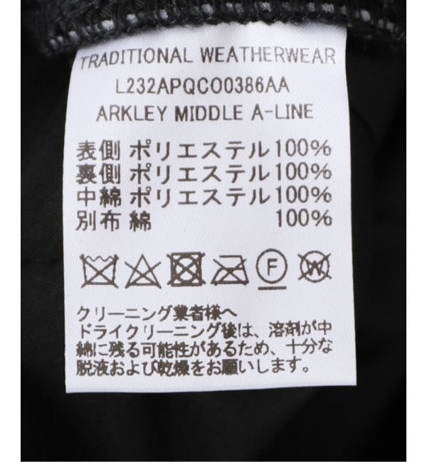 TRADITIONAL WEATHERWEAR】ARKLEY MIDDLE A-LINE：コート|JOURNAL