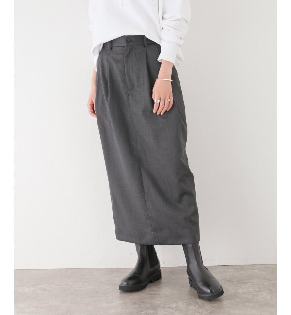 【HOLIDAY/ホリデイ】 WOOL 2TUCK SKIRT：スカート