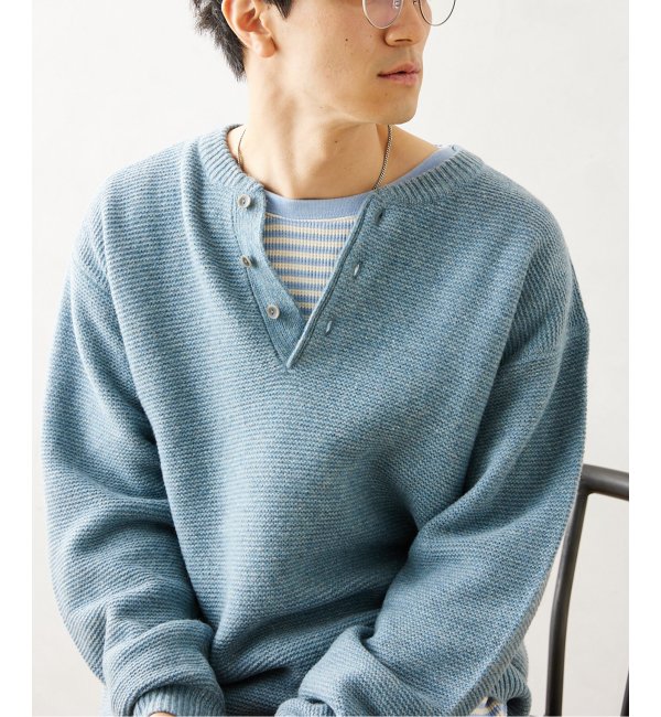 HAMILTON WOOL ガーター ヘンリーネックニット|JOURNAL STANDARD