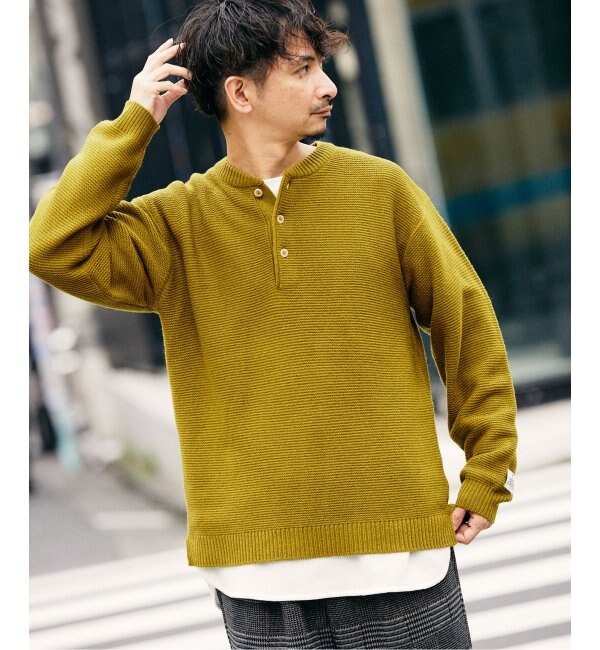 HAMILTON WOOL ガーター ヘンリーネックニット|JOURNAL