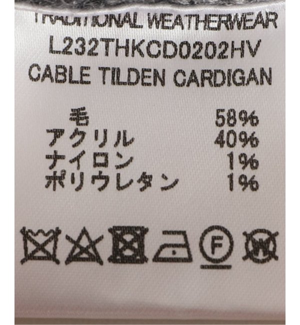 別注》【TRADITIONAL WEATHERWEAR】CABLE TILDEN CARDIGAN