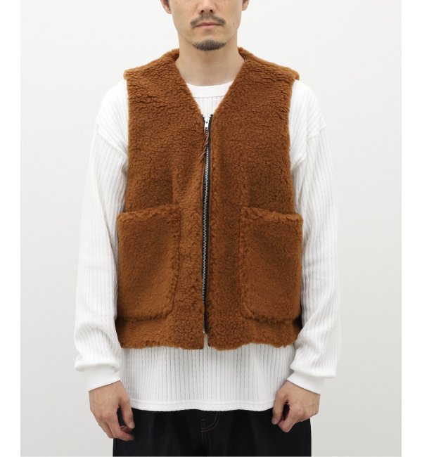 CAMIEL FORTGENS / カミエル・フォートヘンス】ZIP VEST WOOL FLEECE