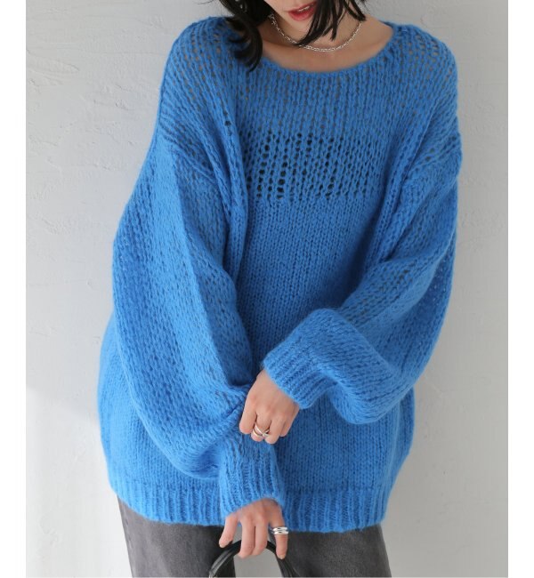 ルミネ限定色HALF SHEER LOOSE MOHAIR KNIT TOPS即日発送可能です