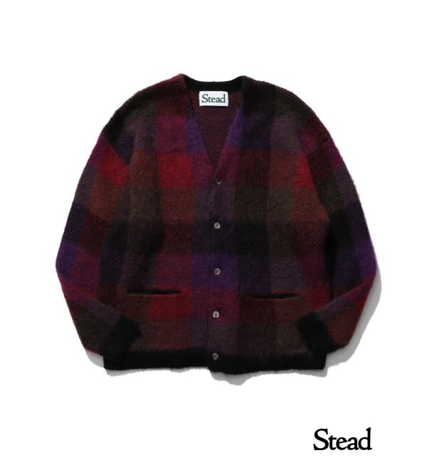 【J.S.Homestead / Stead】5G KID-MOHAIR MIX BLOCK CHECK C/D